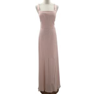 AW BRIDAL 14 1X plus pink bridesmaid formal party wedding maxi dress NEW B71